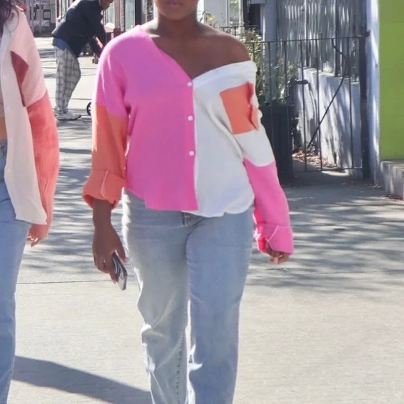 Mindy Oversized Button Up Top - Picture 5 of 6